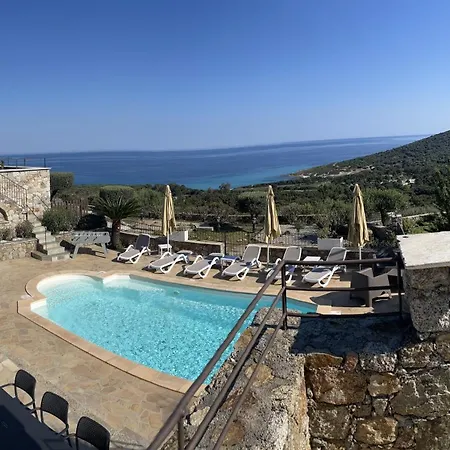Ghjunchitu - Vue Et Piscine Privee Proche De L'ile Rousse * Corbara