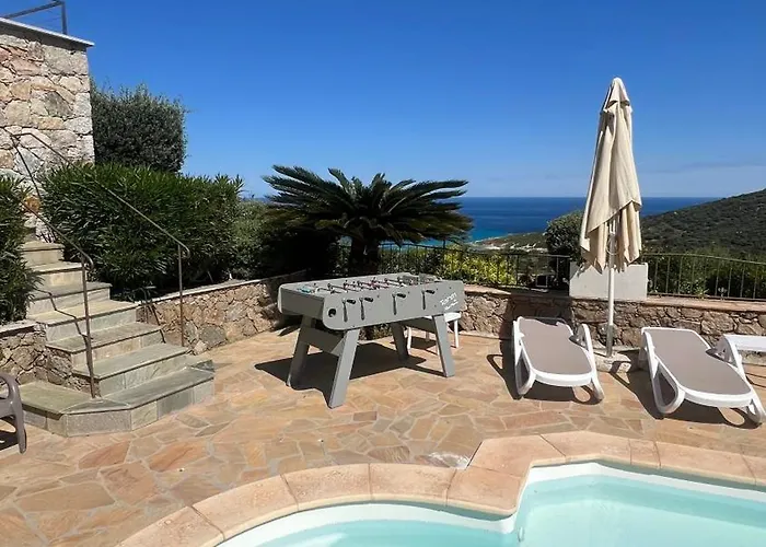 Ghjunchitu - Vue Et Piscine Privee Proche De L'ile Rousse Corbara